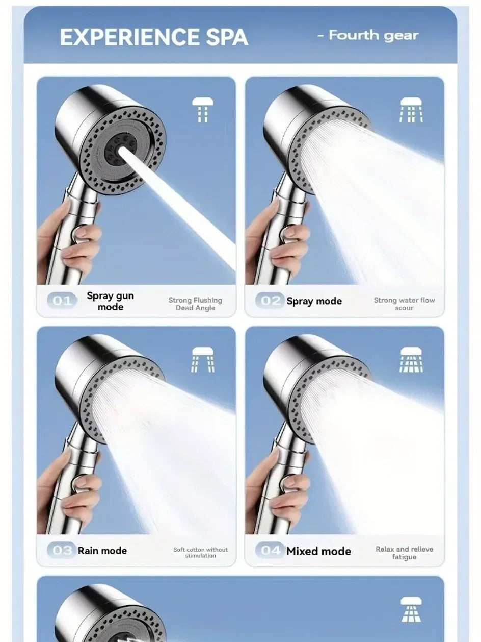 5-Mode High-Pressure Water Saving Shower Head