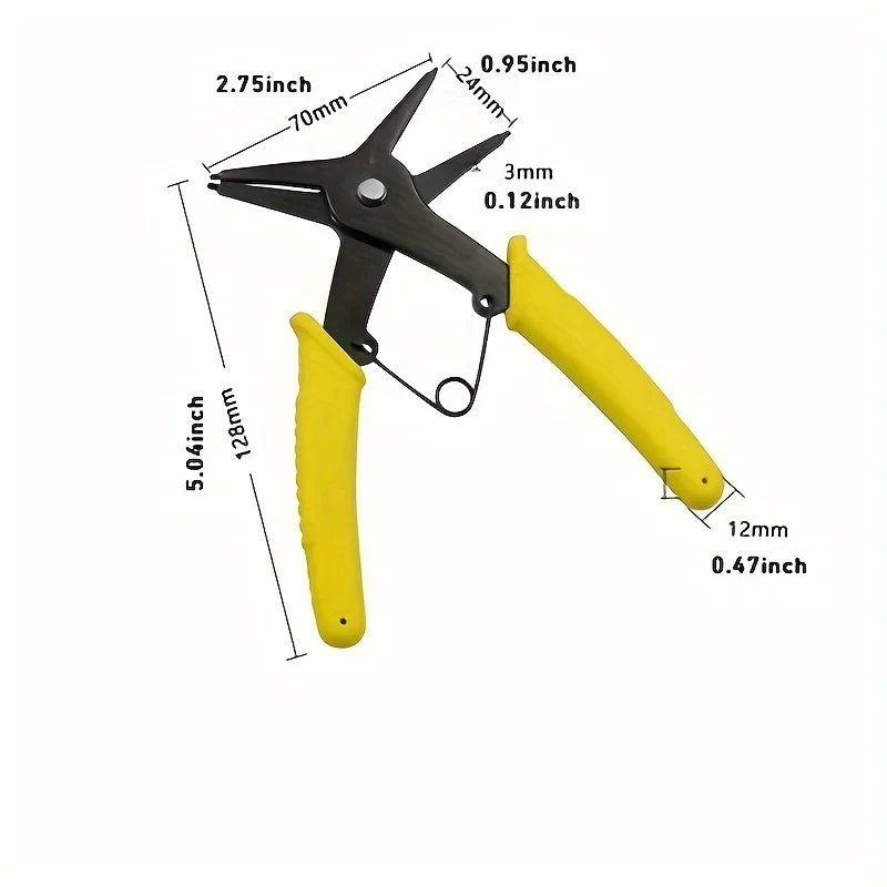 Multifunctional 4-in-1 Circlip Snap Ring Plier Tool - 5