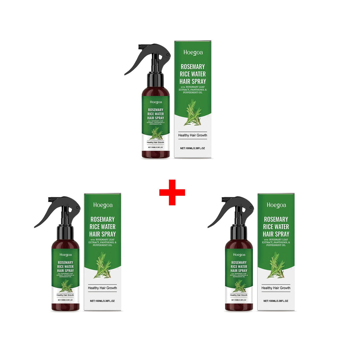 Rosemary Rice Water Hair Spray for Damaged Frizzy Hair