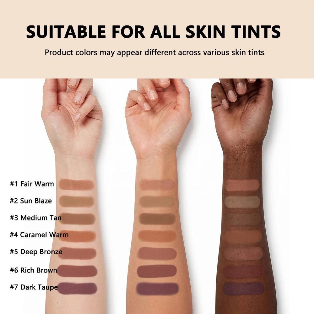 Buildable Matte Pressed Bronzer Powder for Face Contour