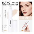 Full Coverage Cream Foundation Stick with Built-in Blending Brush