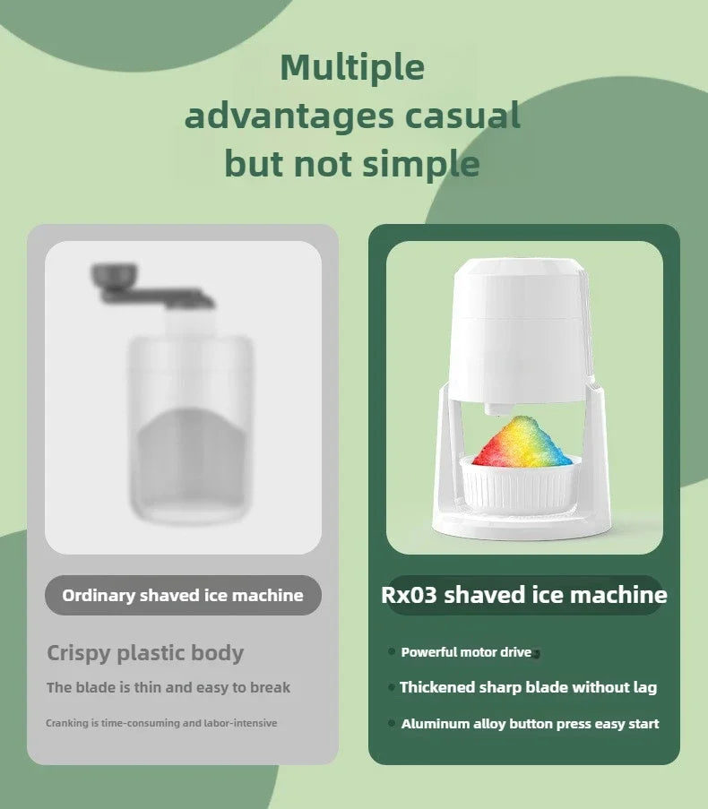 Automatic Electric Ice Shaver for Home Smoothies - 7