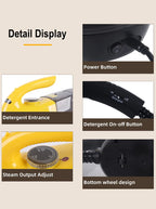 High-Temperature Steam Mop for Home and Car Cleaning