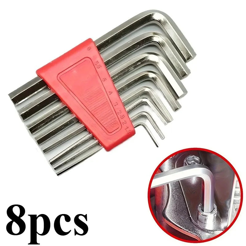 8-Piece Metric Hex Wrench Set for Repairs - 1
