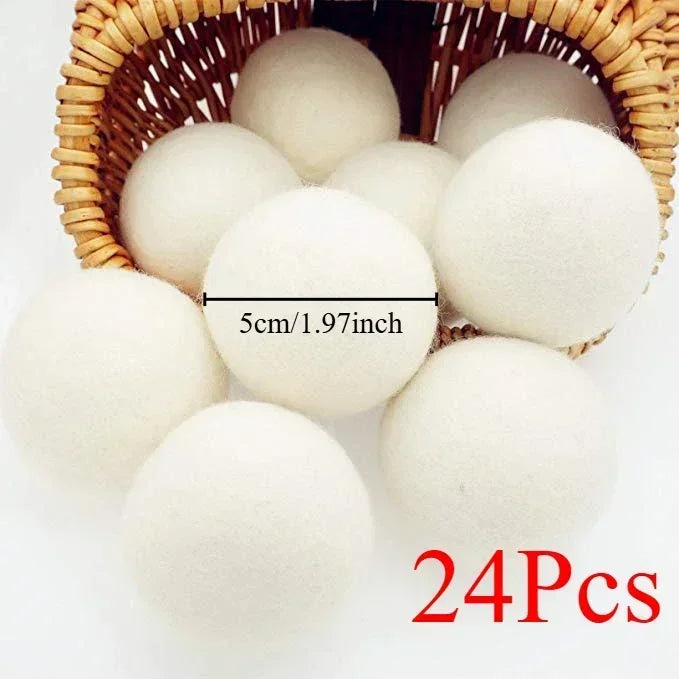 Reusable Wool Dryer Balls for Natural Fabric Softening