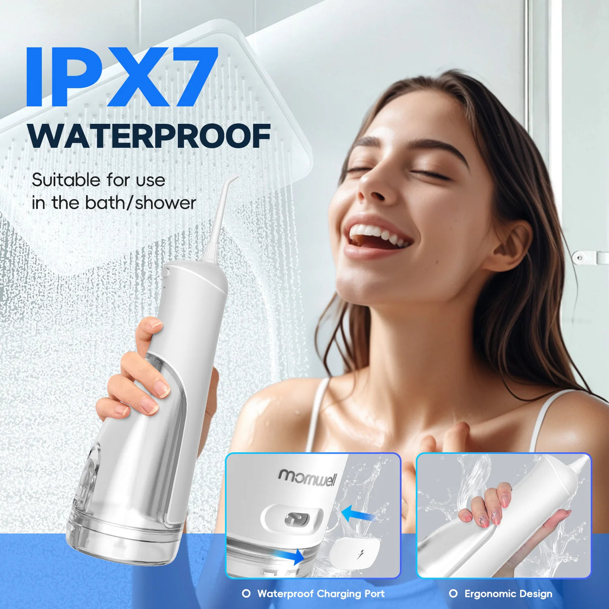 Portable Cordless Water Flosser for Teeth Cleaning