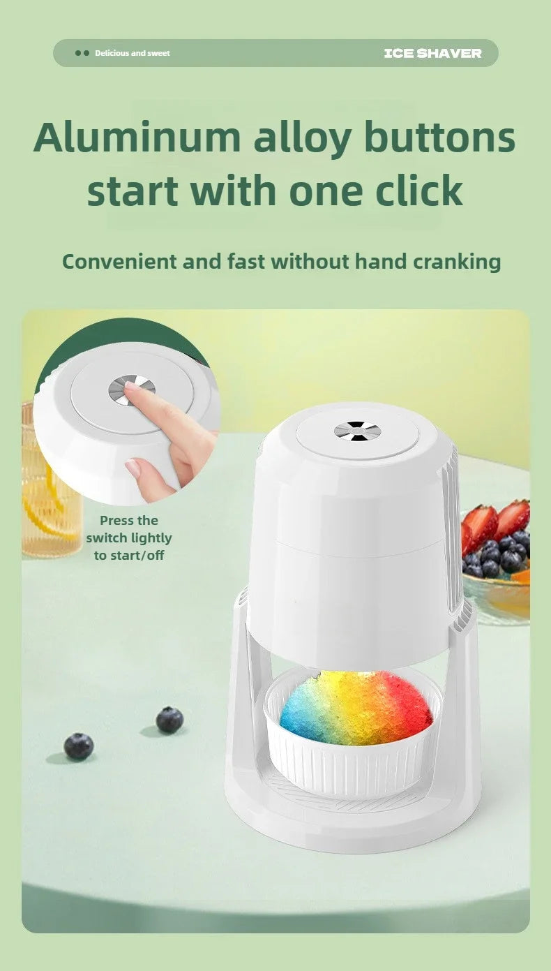 Automatic Electric Ice Shaver for Home Smoothies