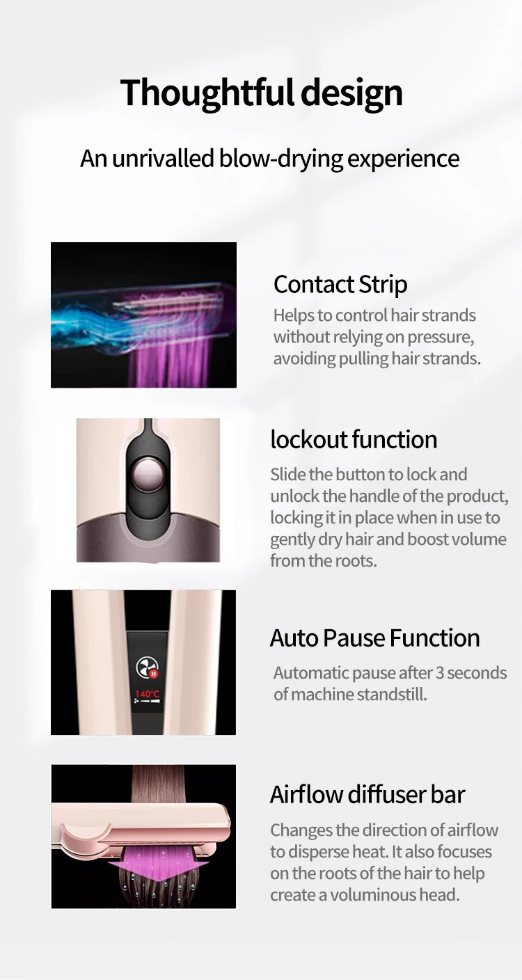 2-in-1 Professional Hair Dryer and Straightener Tool
