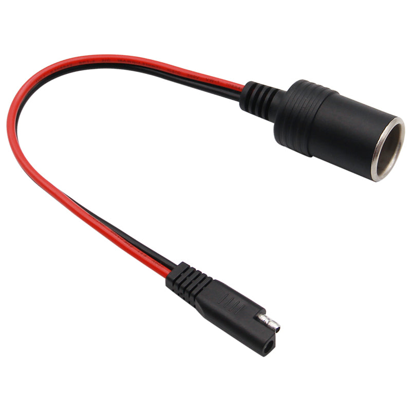 SAE to Female Cigarette Lighter Socket Adapter for Vehicles - 9