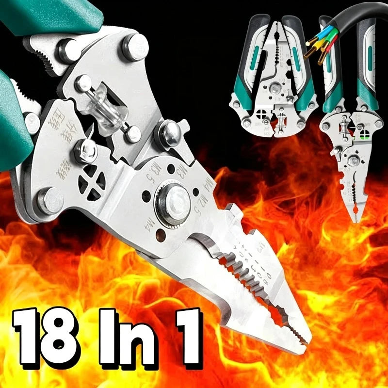 Multifunctional 18-in-1 Wire Stripping and Crimping Pliers - 1