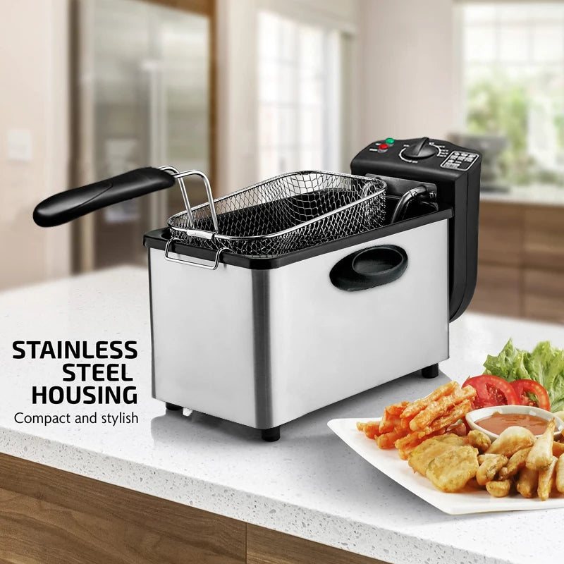 Professional Electric Countertop Deep Fryer for Crispy Snacks