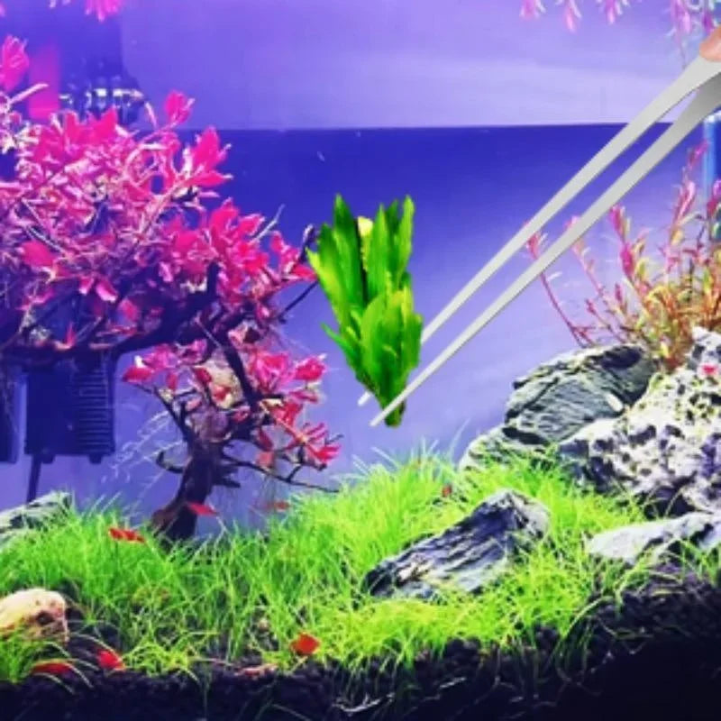 Extra Long Stainless Steel Aquarium and Terrarium Feeding Tweezers - 3