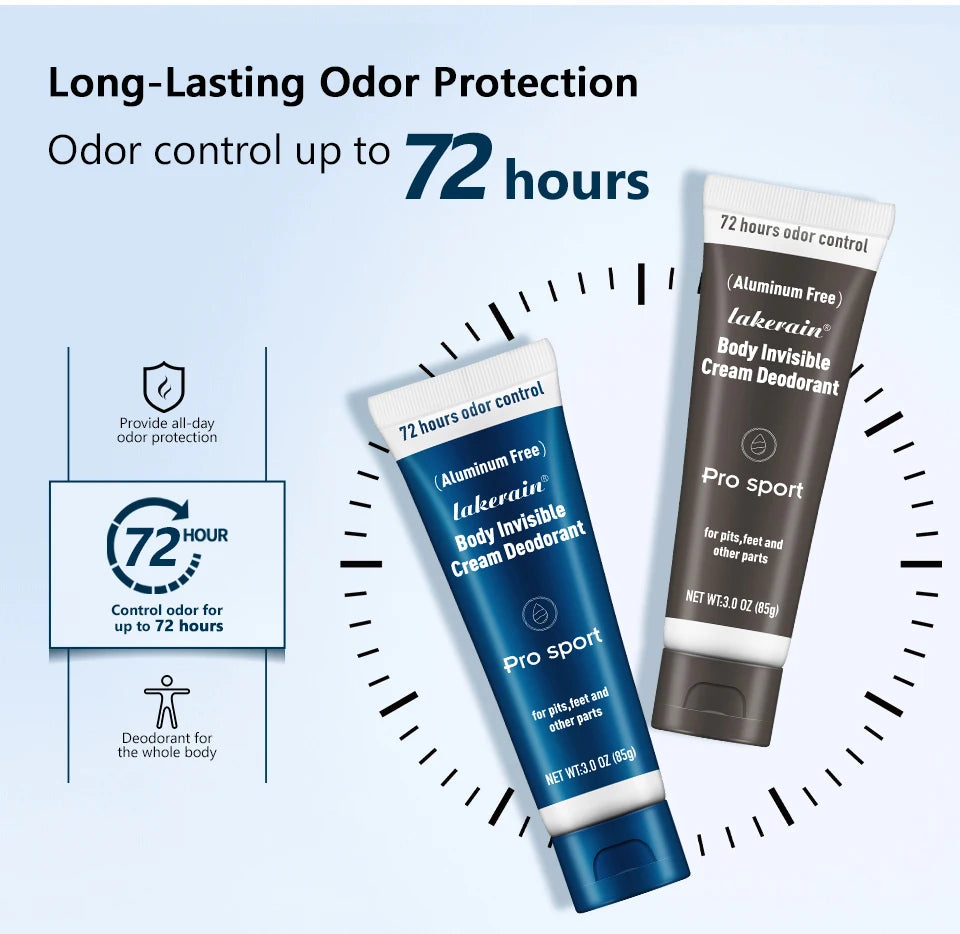 All-Day Invisible Body Deodorant Cream for Odor Control - 8