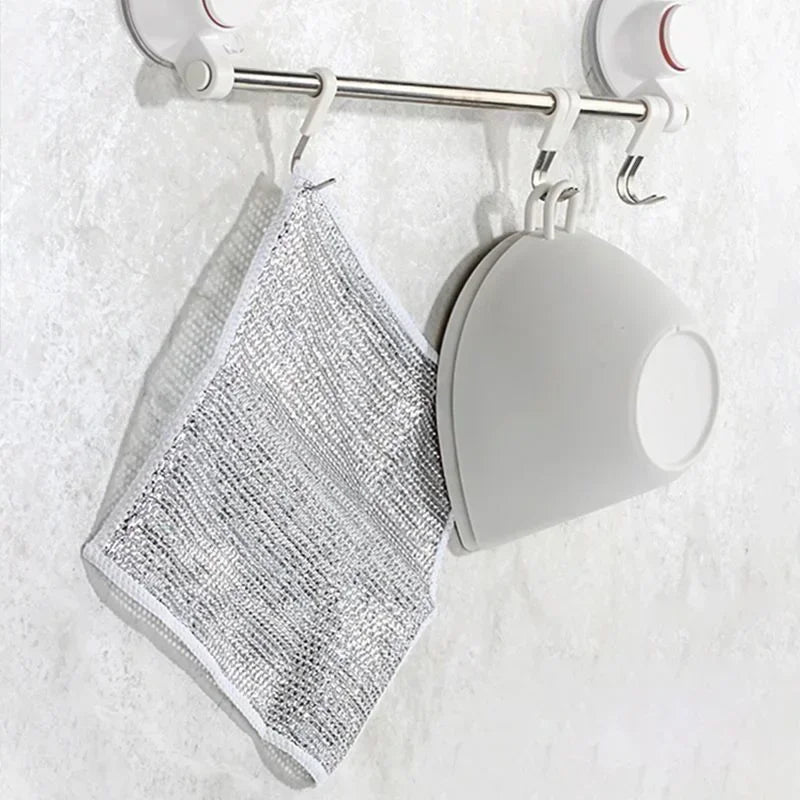 Double-Sided Non-Stick Silver Wire Kitchen Cleaning Cloth