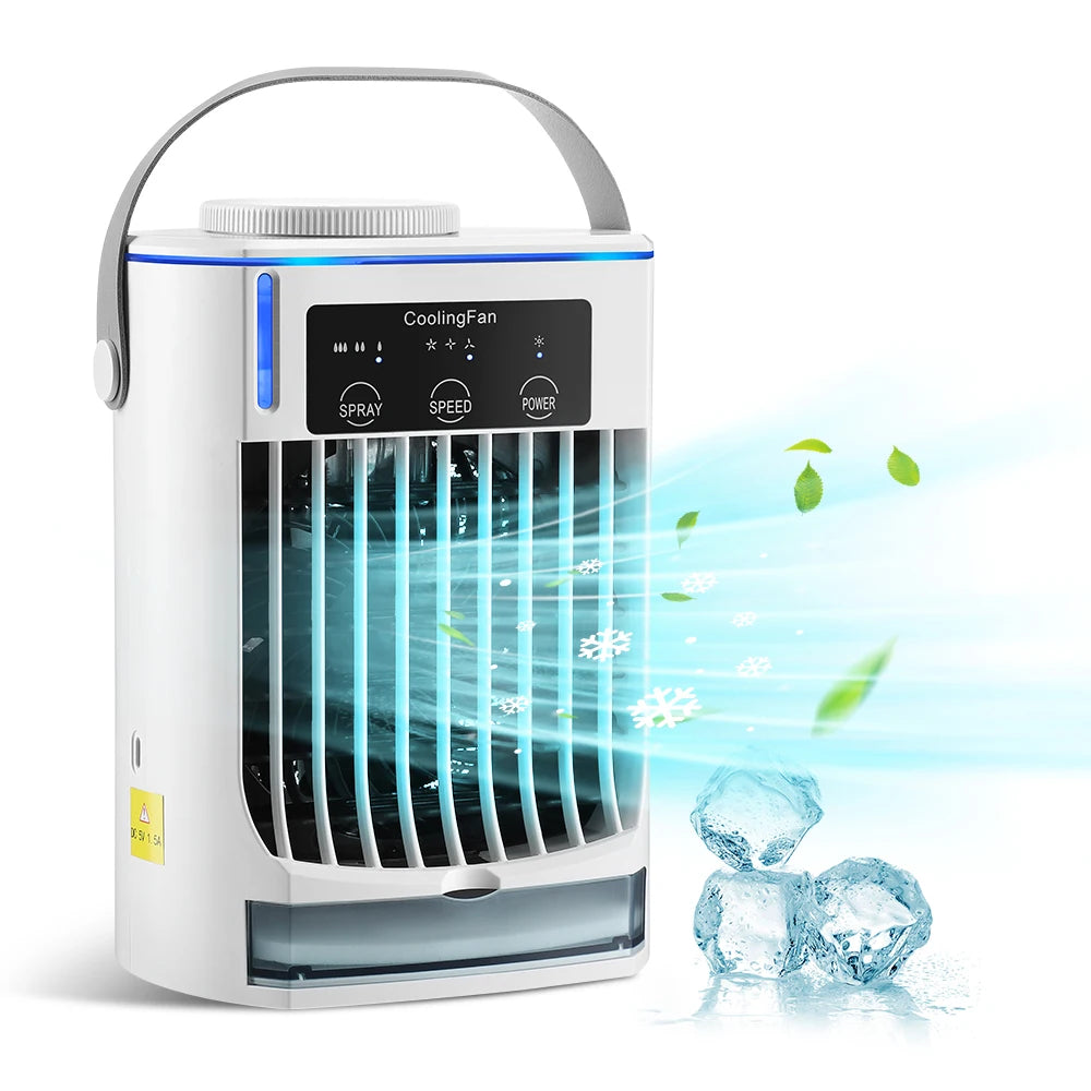 3-in-1 Portable Desktop Air Cooler and Humidifier Fan