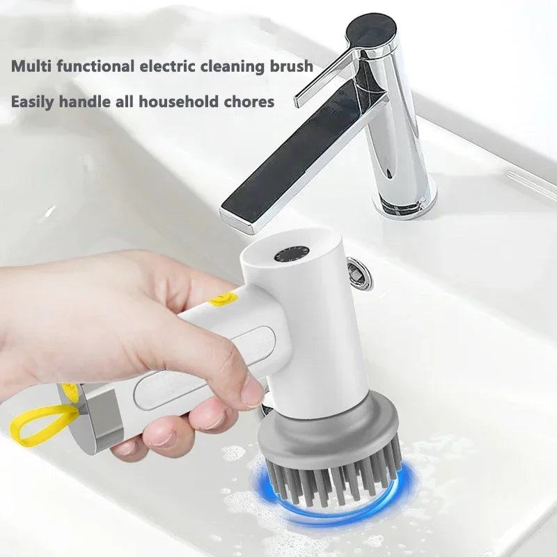 4-in-1 Electric Handheld Power Scrubber for Household Cleaning