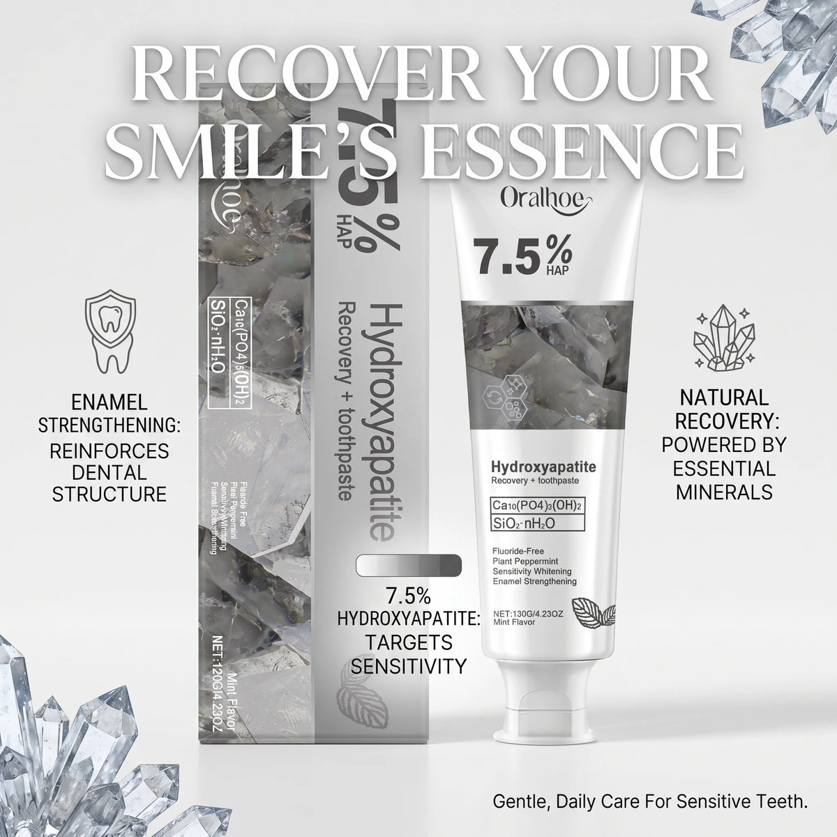 7.5% Hydroxyapatite Enamel Repair & Whitening Toothpaste