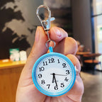 Portable Quartz Nurse Pocket Watch with Secure Keyring