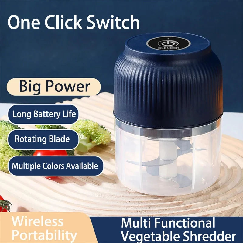 Wireless Mini Electric Food Chopper and Garlic Crusher