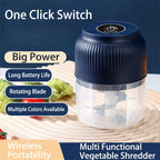 Wireless Mini Electric Food Chopper and Garlic Crusher