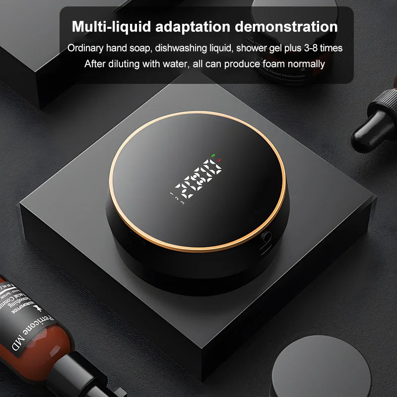 Automatic Touchless Foam Soap Dispenser with Temperature Display