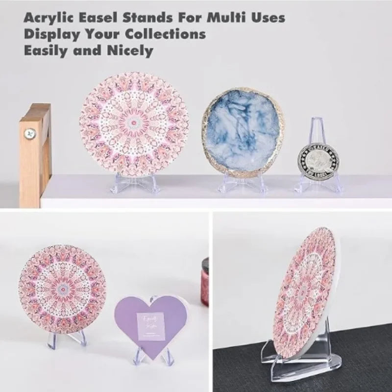 Acrylic Display Stands for Coins and Collectibles 10-Pack