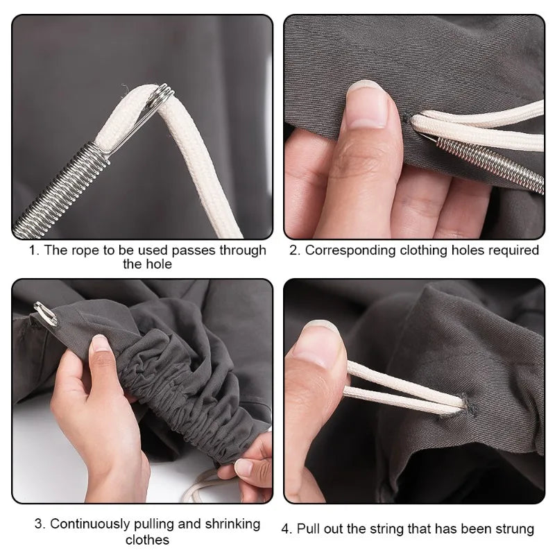 Flexible Spring Drawstring Threader for Sewing and Crafts
