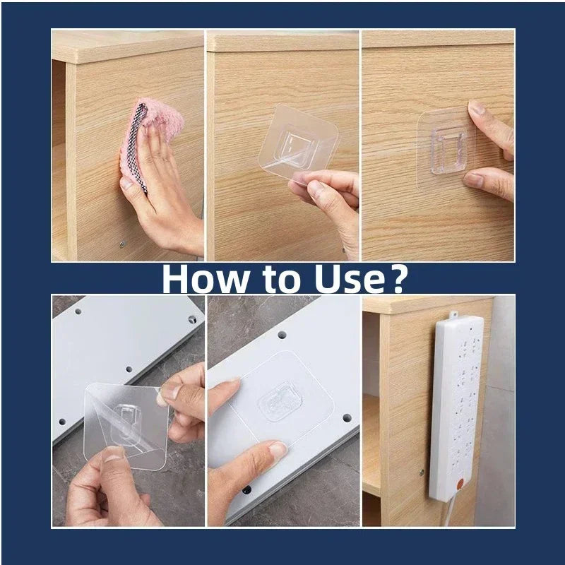 Double-Sided Adhesive Wall Hooks for Storage