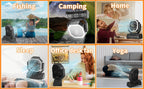 Portable LED Camping Fan with 20000mAh Battery and Remote