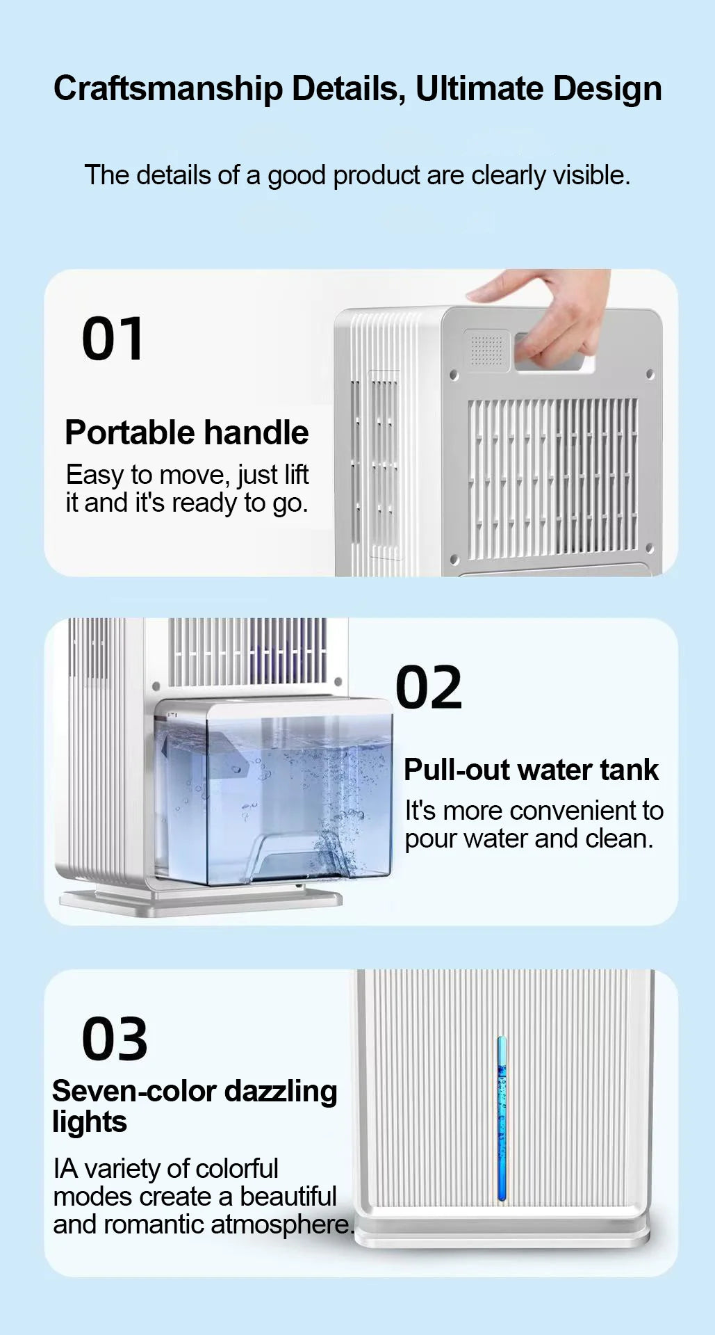 Electric Air Dehumidifier for Home and Basement