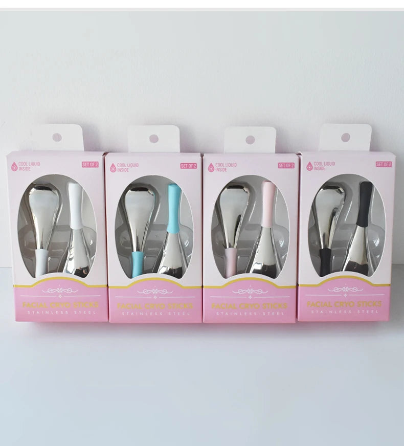 Stainless Steel Facial Cryo Sticks for Skin Cooling and Puffiness