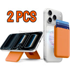 Magnetic Phone Wallet Case with Integrated Stand for MagSafe