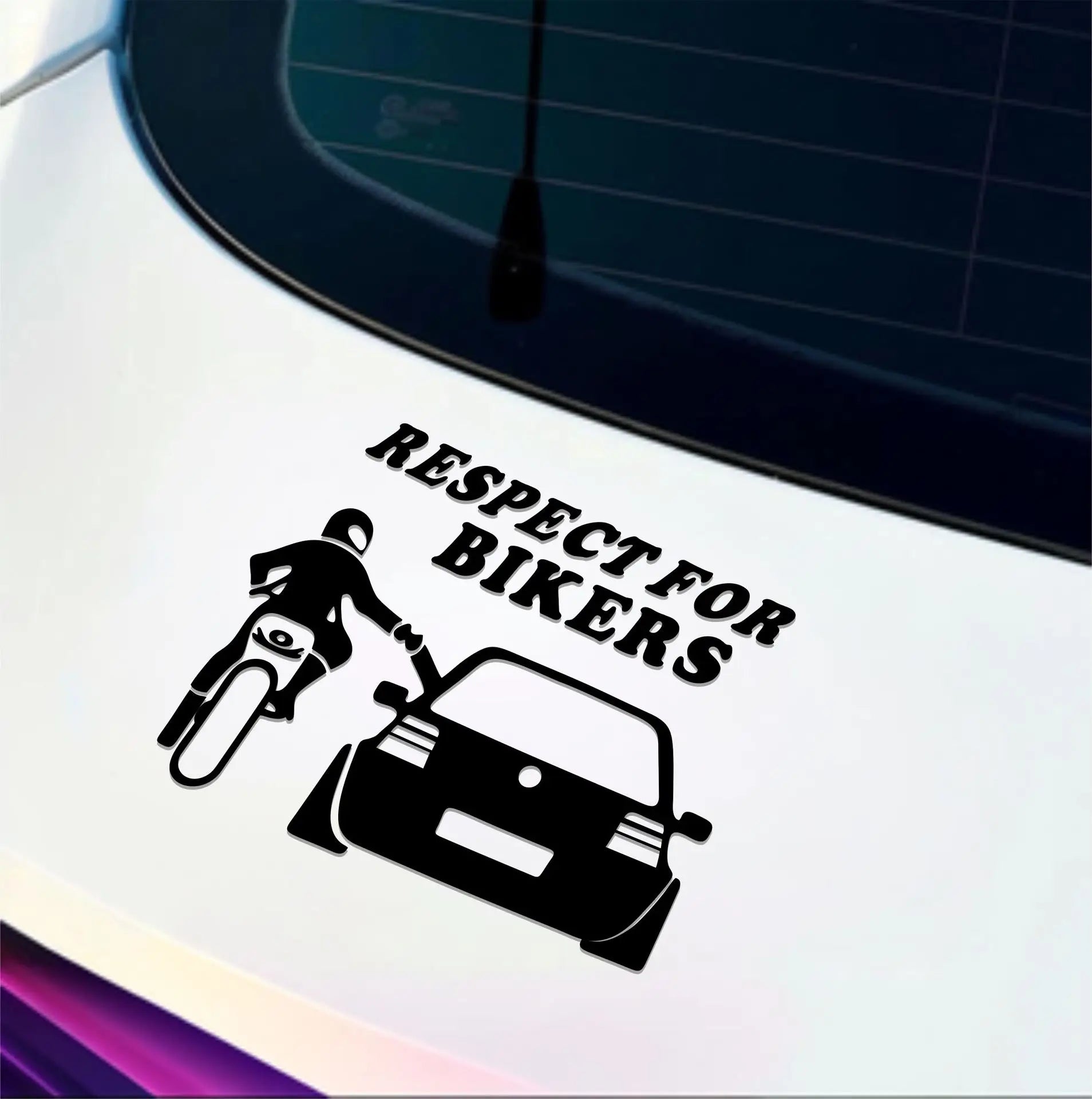 Respect for Bikers Car Window Decal - 1