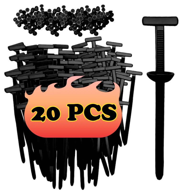 Heavy Duty Automotive Cable Tie Fasteners with Locking Clips - 15