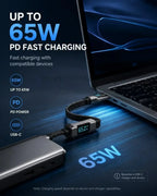 4-in-1 Fast Charging Keychain Cable with Digital Display