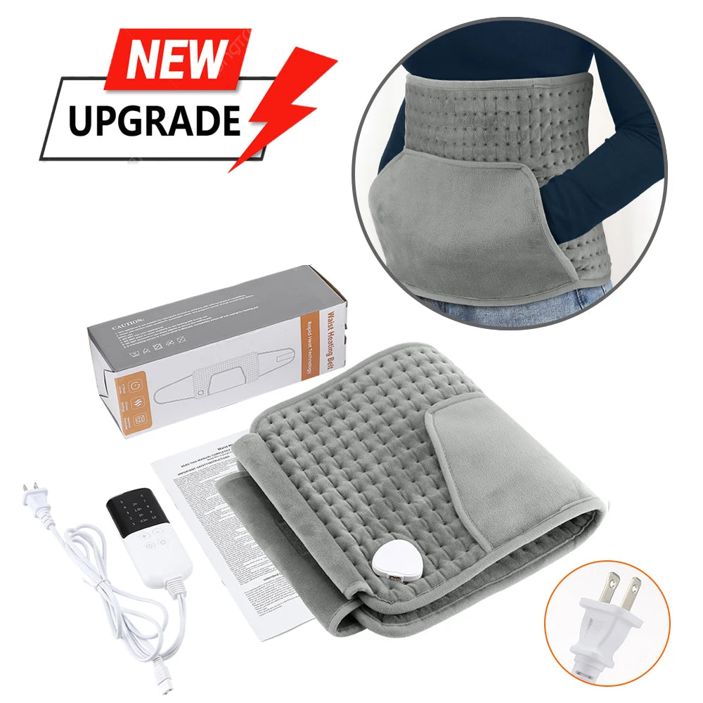 Electric Heated Waist and Back Support Wrap with Temperature Control
