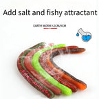 Realistic Soft Earthworm Fishing Lures 10-Pack