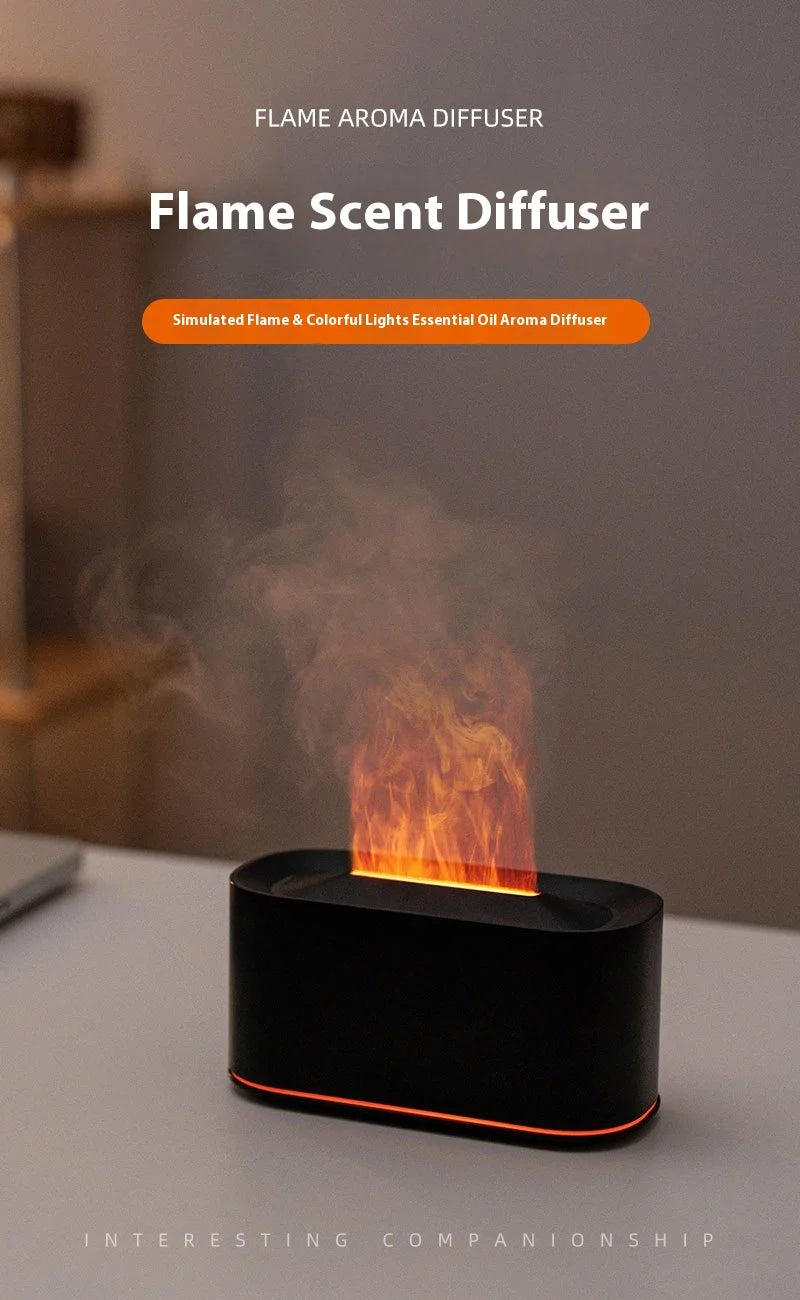 Flame Effect Aromatherapy Essential Oil Humidifier - 6