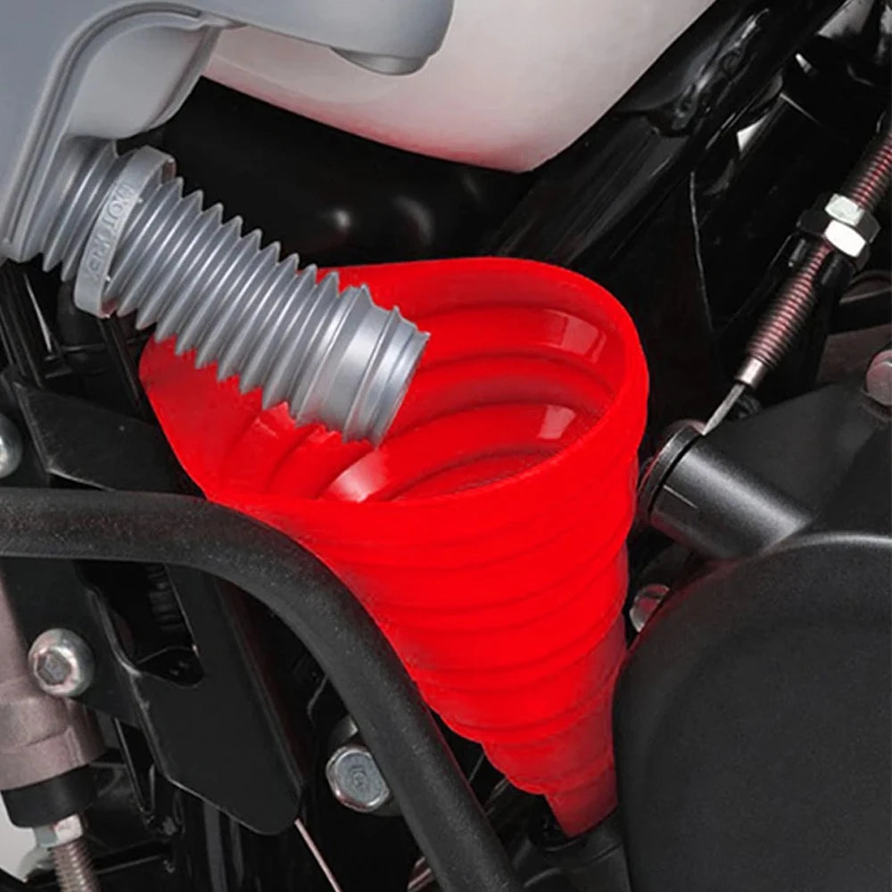 Collapsible Silicone Funnel for Car Oil and Fluid Changes - 2