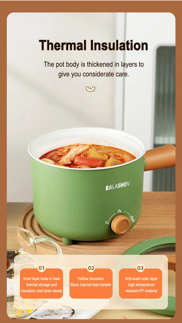 Compact Electric Multi-Cooker for Quick Home Meals