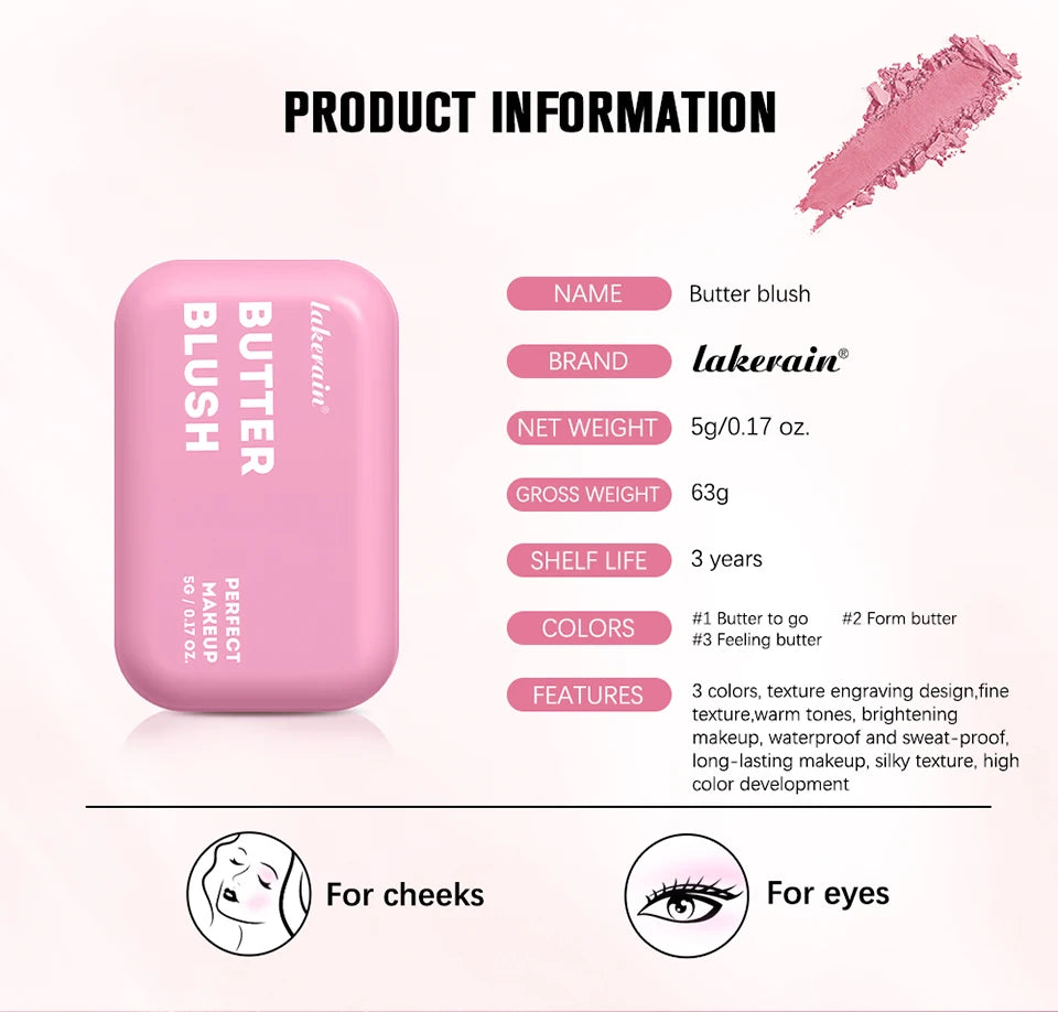 Long-Lasting Cream Butter Blush for Natural Radiant Glow