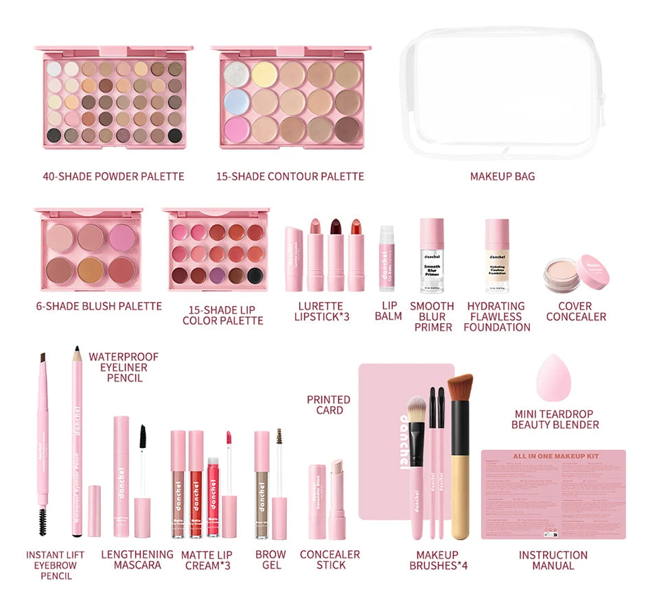 All-in-One Professional Makeup Set for Beginners and Travel