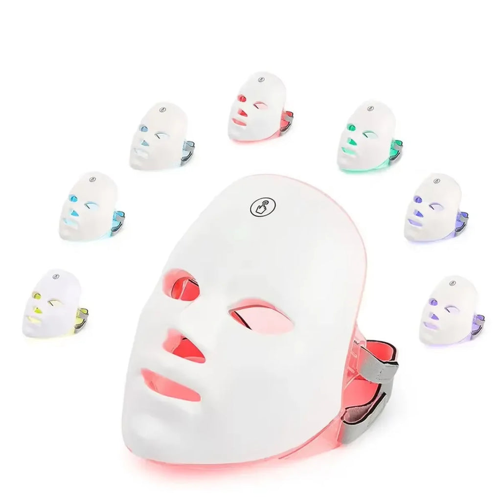7-Color Rechargeable LED Facial Mask for Skin Rejuvenation