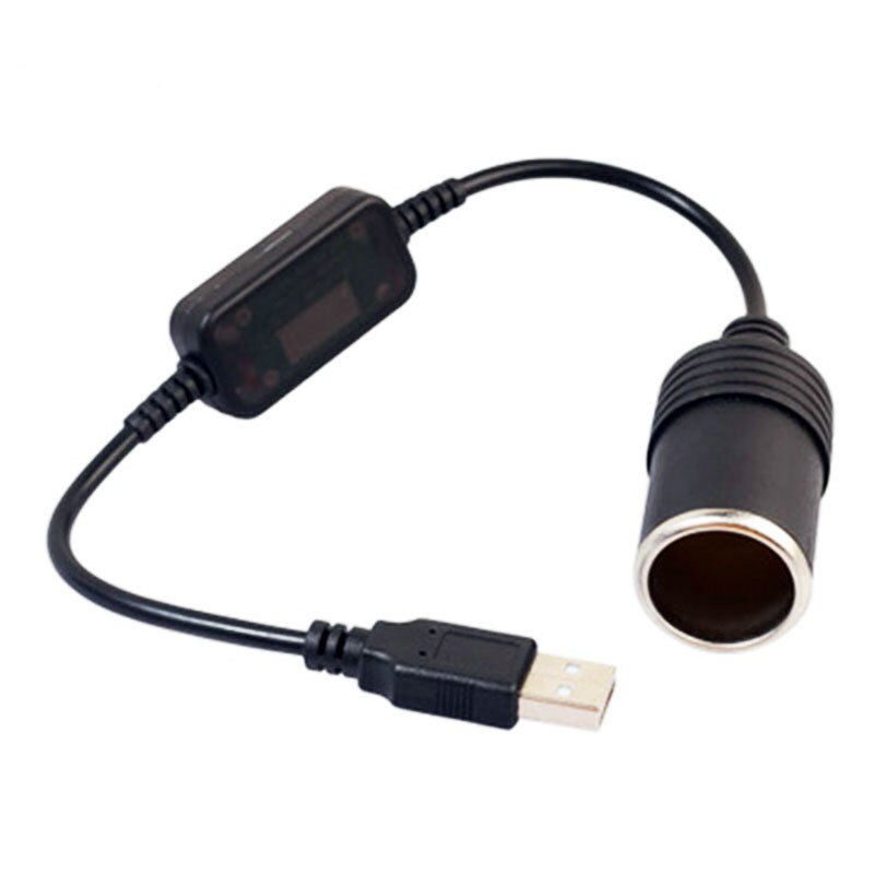 USB to 12V Car Cigarette Lighter Socket Adapter - 10