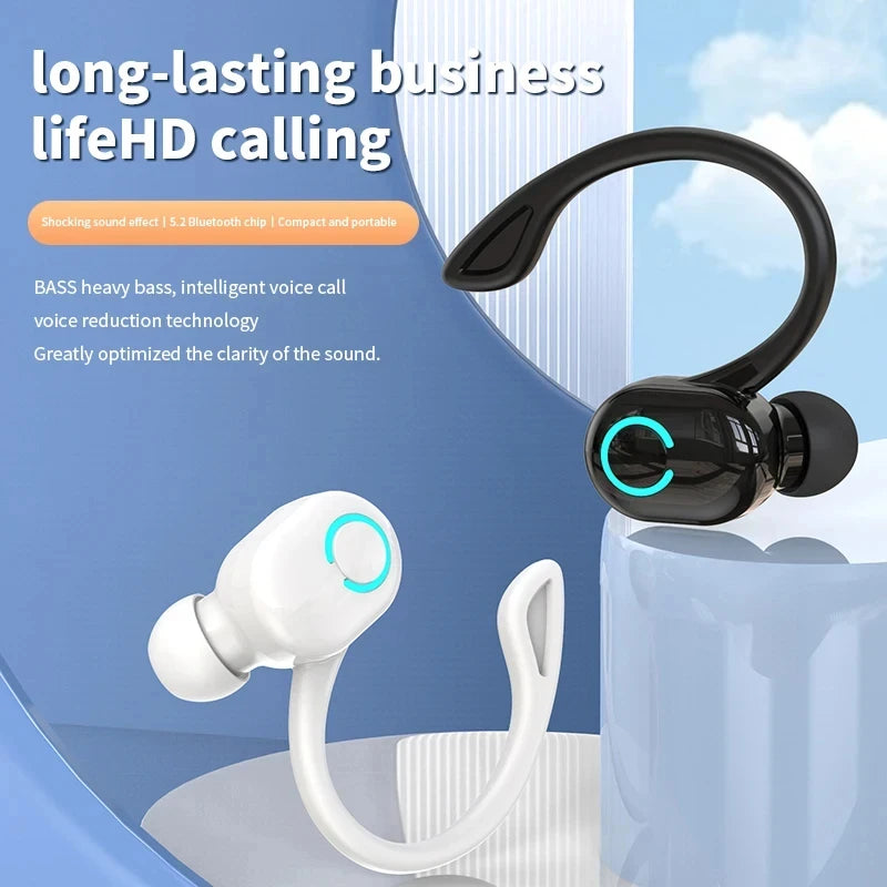 Wireless Ear-Hook Bluetooth Headset for Sports and Business