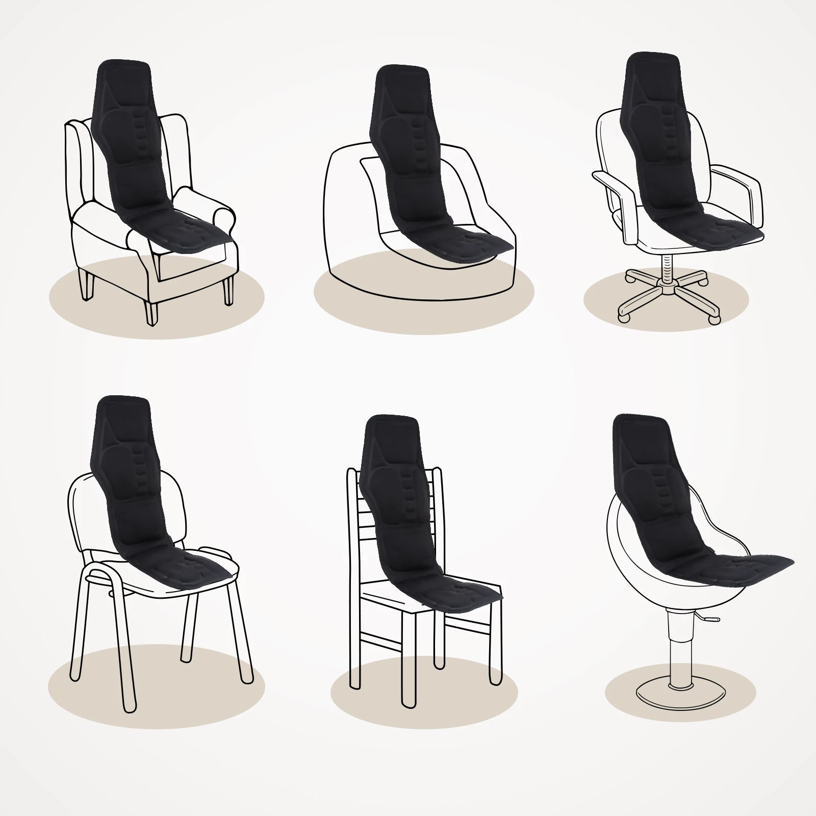 Full-Body Electric Heated Massage Chair Cushion for Home and Car - 13