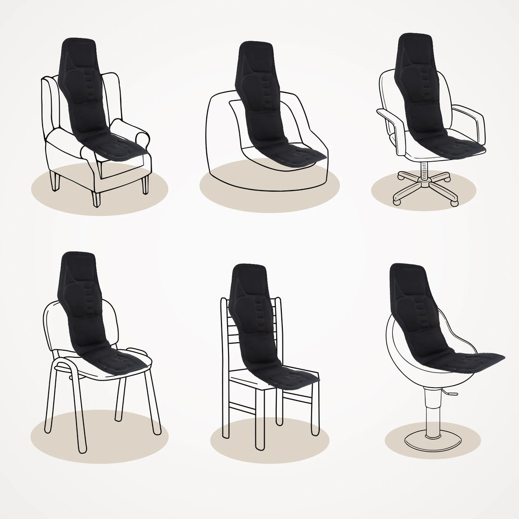 Full-Body Electric Heated Massage Chair Cushion for Home and Car