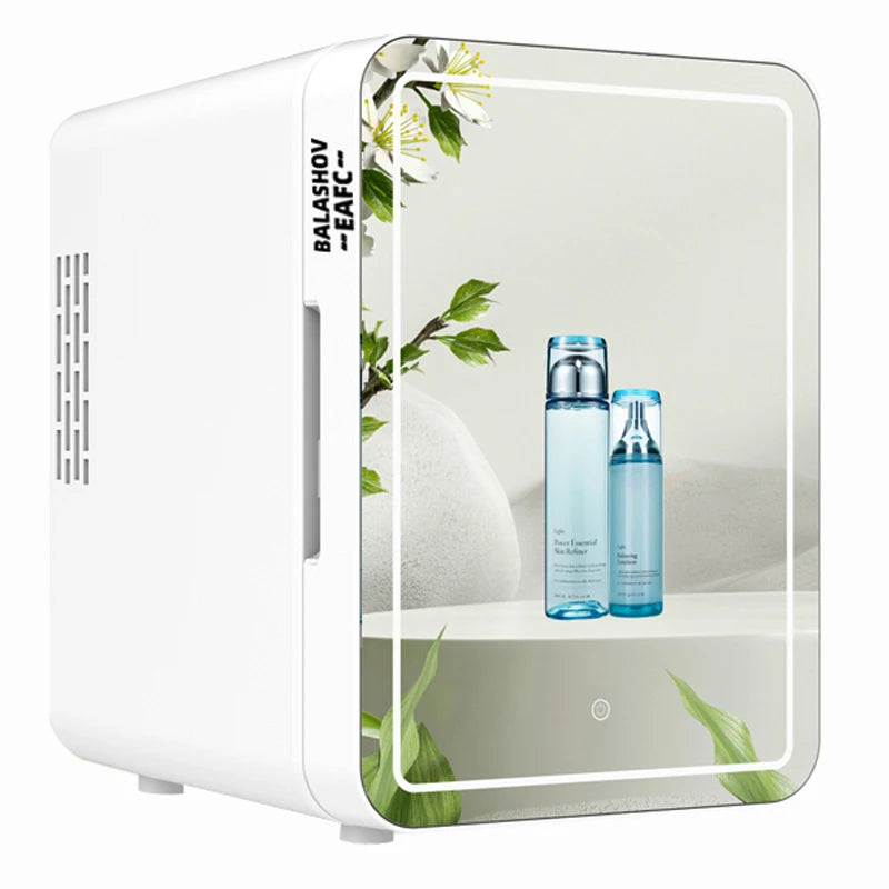 4L Portable Mini Makeup Fridge with LED Lighted Mirror - 6
