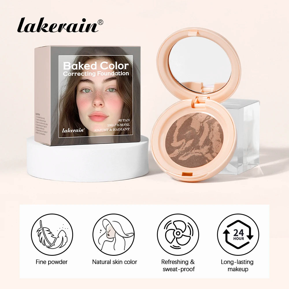 Baked Color Correcting Pressed Powder Foundation