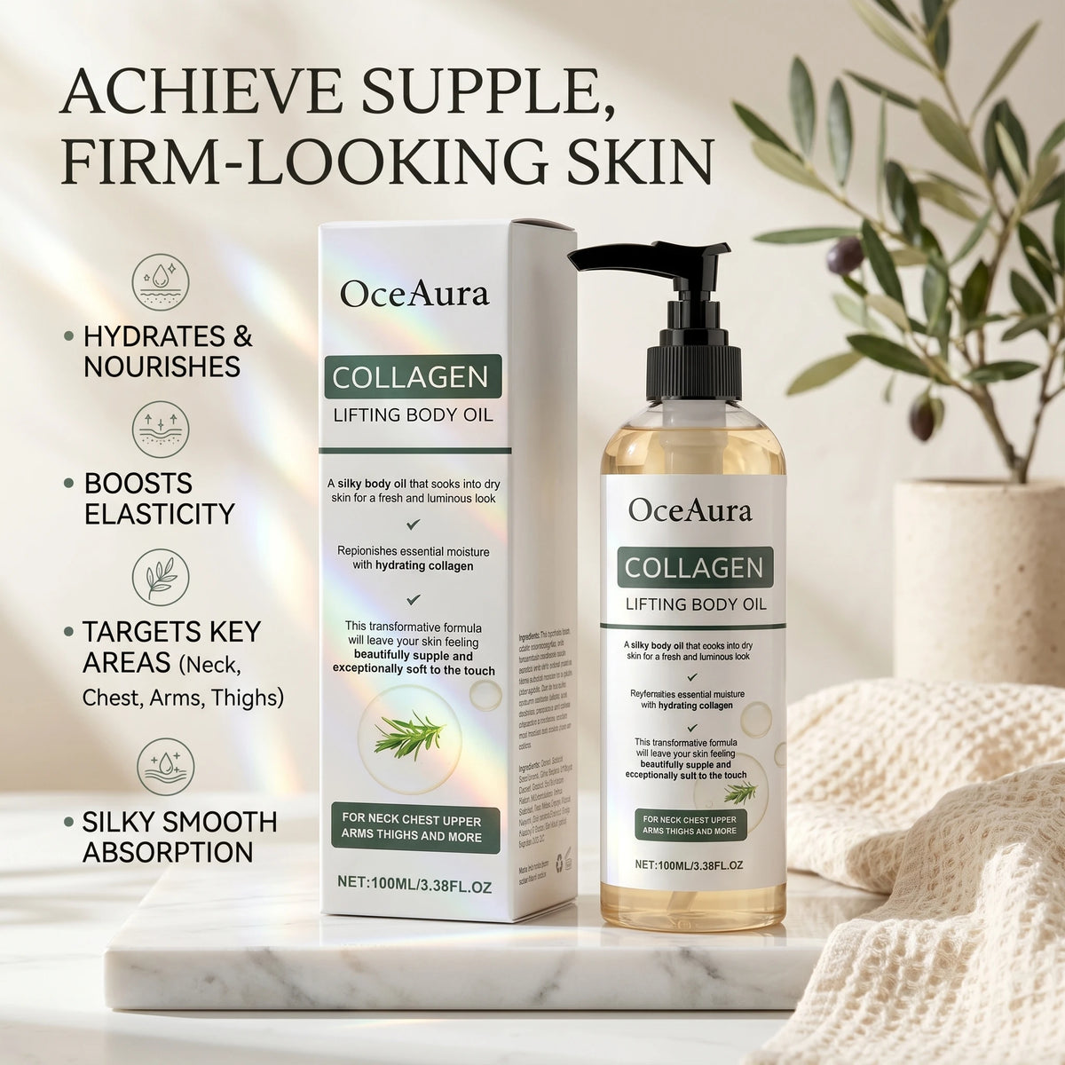 Collagen Body Firming and Tightening Massage Oil